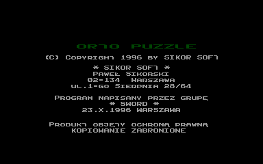 Orto Puzzle atari screenshot